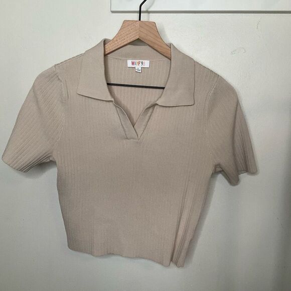Wayf '98 Williams Crop Polo Top - Picture 2 of 7